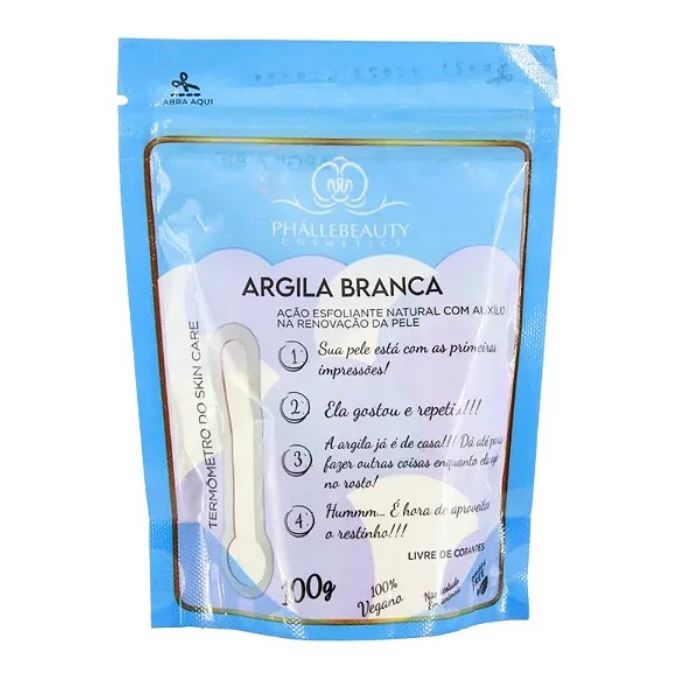 KIT SKINCARE C/ ARGILA BRANCA