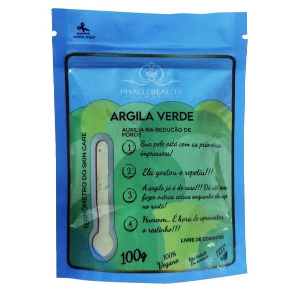 Argila em Pó Verde - Phállebeauty