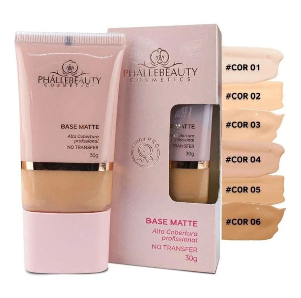 Base Matte Alta Cobertura - Phallebeauty