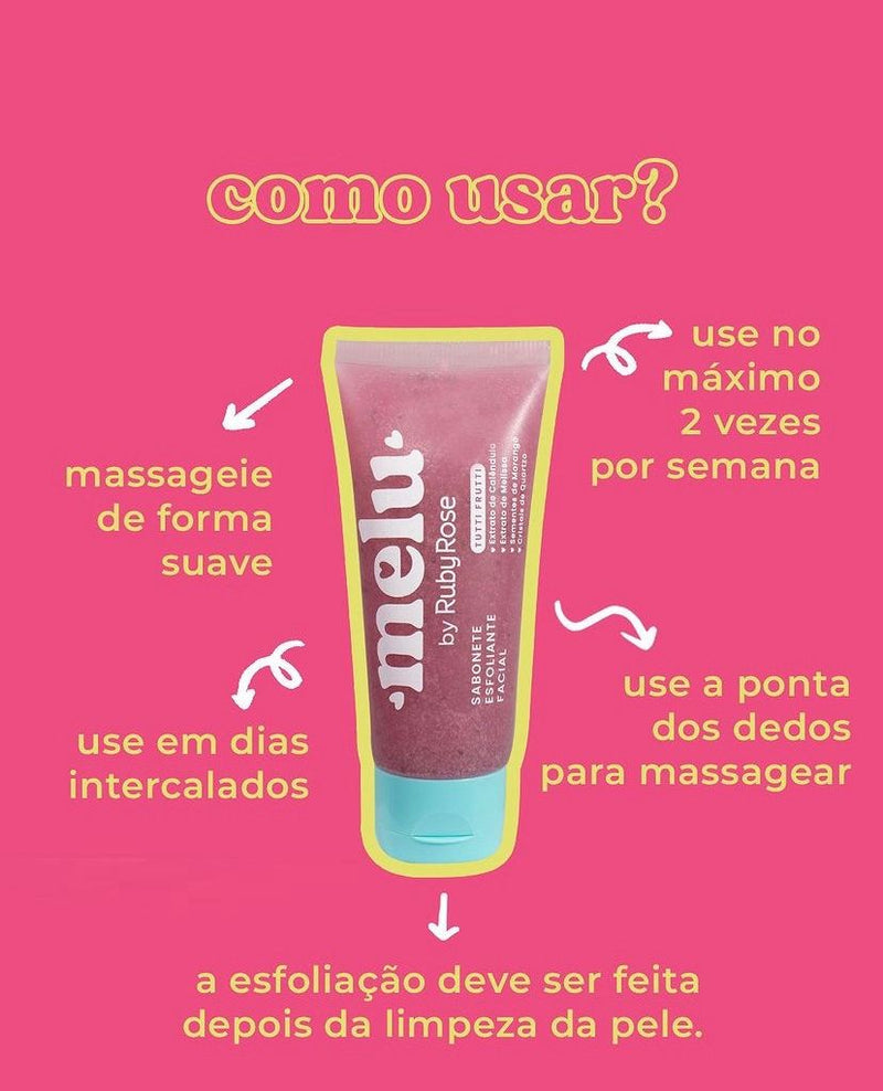 Sabonete Facial Esfoliante Tutti Frutti - Melu