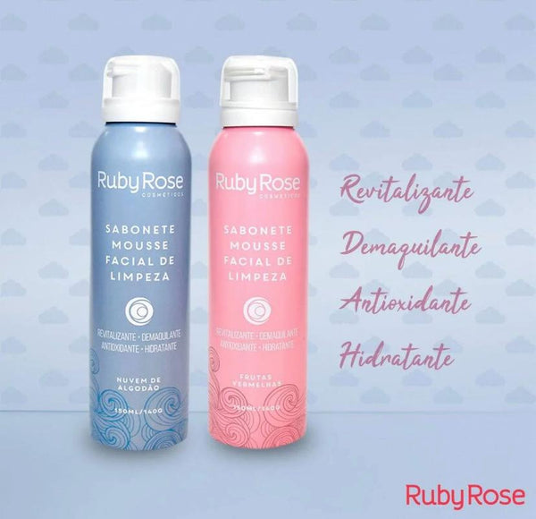 Sabonete Mousse Facial Frutas Vermelhas - Ruby Rose 150ml