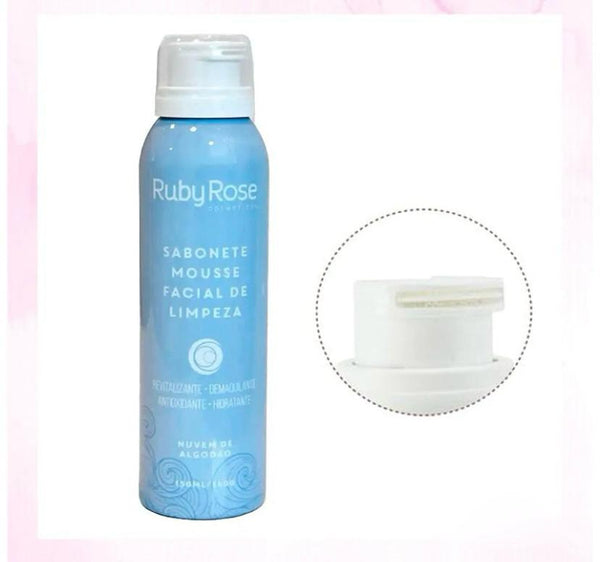 Sabonete Mousse Facial Nuvem de Algodão - Ruby Rose 150ml