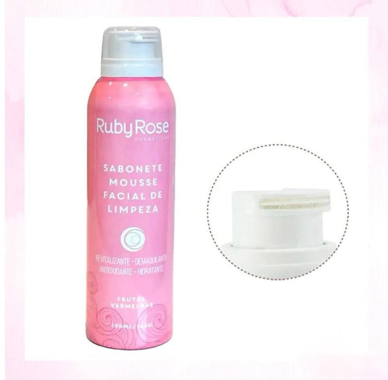 Sabonete Mousse Facial Frutas Vermelhas - Ruby Rose 150ml